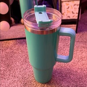 Teal Travel Mug with Handle